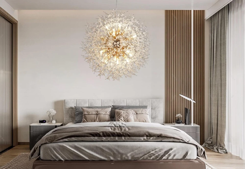 Modern crystal flush mount chandelier