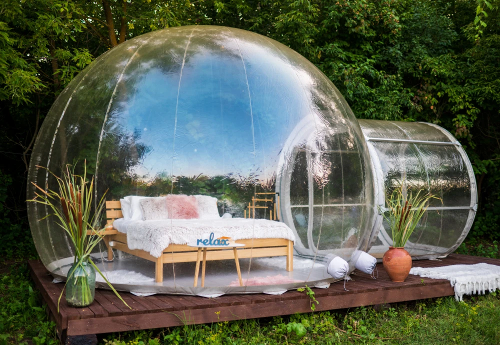 Infalatable bubble camping tent